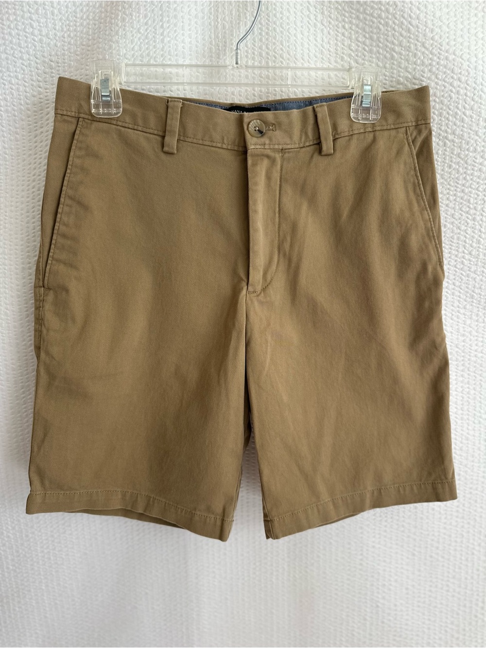 BANANA REPUBLIC Aiden Khaki Chino Shorts Size 30 Stretch 9” Inseam Men’s Casual